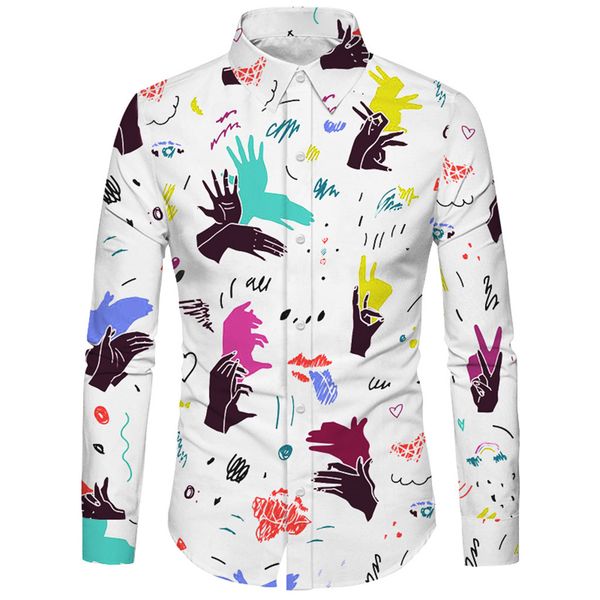 vogue men's autumn winter loose casual daily print long sleeve shirt light sunshine boy breathable slim cute playful fashion, White;black
vogue men's autumn winter loose casual daily print long sleeve shirt light sunshine boy breathable slim cute playful fashion, White;black