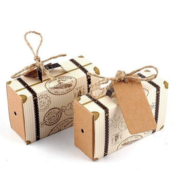 mini suitcase favor box candy bag vintage kraft paper with tags burlap twine for wedding travel themed party bridal shower decor
mini suitcase favor box candy bag vintage kraft paper with tags burlap twine for wedding travel themed party bridal shower decor