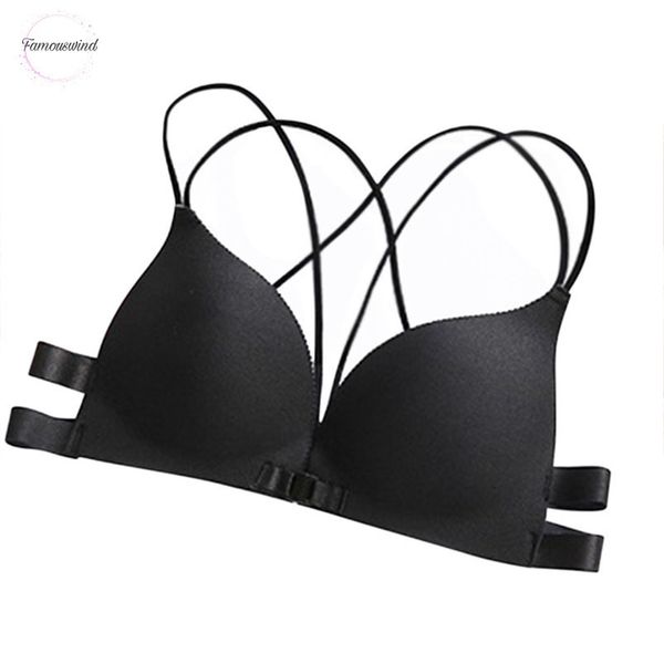 bras women padded wire bra strappy bralette super push up front closure women intimes backless underwear, Red;black
bras women padded wire bra strappy bralette super push up front closure women intimes backless underwear, Red;black