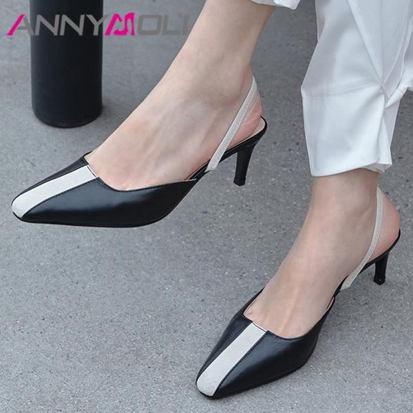 annymoli women pumps genuine leather high heel mules shoes square toe stiletto heels footwear lady summer black beige size 40
annymoli women pumps genuine leather high heel mules shoes square toe stiletto heels footwear lady summer black beige size 40