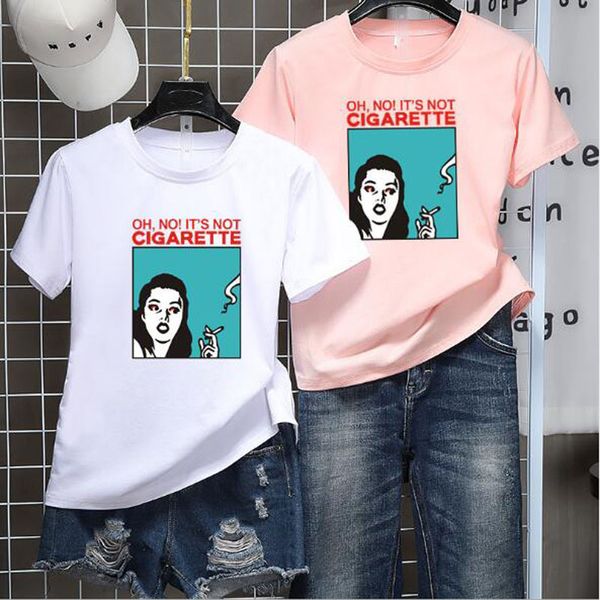 smoking girl print t shirt women spring summer short sleeve o neck cotton spandex women tees slim fit tee shirt femme, White
smoking girl print t shirt women spring summer short sleeve o neck cotton spandex women tees slim fit tee shirt femme, White