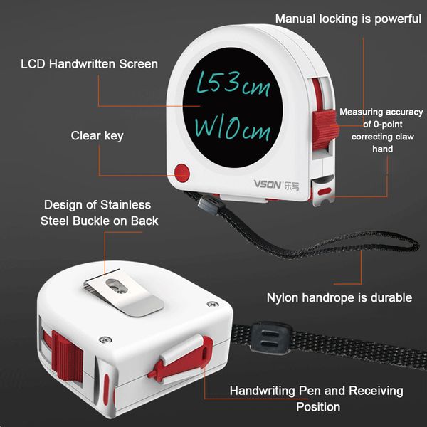 portable accurate practical professional writing easy operate lightweight gift lcd display tape measure woodworking retractable
portable accurate practical professional writing easy operate lightweight gift lcd display tape measure woodworking retractable