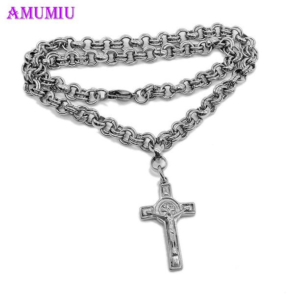chains amumiu stainless steel jesus men's cross necklace jewelry christmas silver color punk n039
chains amumiu stainless steel jesus men's cross necklace jewelry christmas silver color punk n039