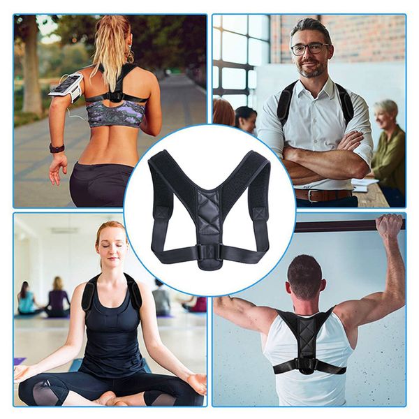 adjustable back posture corrector support belt back straightener korektor postawy for men women posture correction, Black;blue
adjustable back posture corrector support belt back straightener korektor postawy for men women posture correction, Black;blue