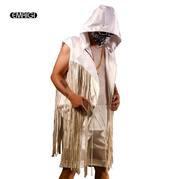 men's vests custom made stage wear clothing tassel vest men women fashion hip hop long coat male sleeveless jacket waistcoat, Black;white
men's vests custom made stage wear clothing tassel vest men women fashion hip hop long coat male sleeveless jacket waistcoat, Black;white