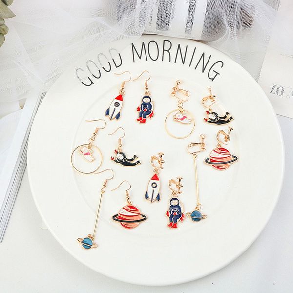 cartoon astronauts earring rockets universe planet fashion personalized lovely funny women alloy asymmetric earring long gift, Silver
cartoon astronauts earring rockets universe planet fashion personalized lovely funny women alloy asymmetric earring long gift, Silver