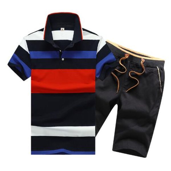 Summer Mens Tracksuits Short Sleeve Polo Shirt and Shorts New Style Lapel Cotton Sports Suit Large Size
Summer Mens Tracksuits Short Sleeve Polo Shirt and Shorts New Style Lapel Cotton Sports Suit Large Size