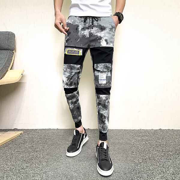 summer camouflage print pants men ankle length slim fit men casual harem pants front pocket joggers trousers 34-27, Black
summer camouflage print pants men ankle length slim fit men casual harem pants front pocket joggers trousers 34-27, Black