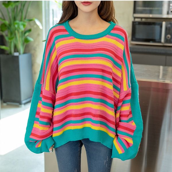 sweater women 2019 autumn winter new striped sweater long sleeve o neck fashion loose harajuku slim female, White;black
sweater women 2019 autumn winter new striped sweater long sleeve o neck fashion loose harajuku slim female, White;black