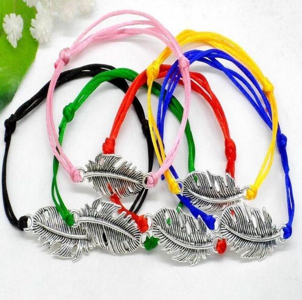 multicolor to choose women holiday gift feather pendants charms red rope cord luck adjustable designer bracelets jewelry, Golden;silver
multicolor to choose women holiday gift feather pendants charms red rope cord luck adjustable designer bracelets jewelry, Golden;silver