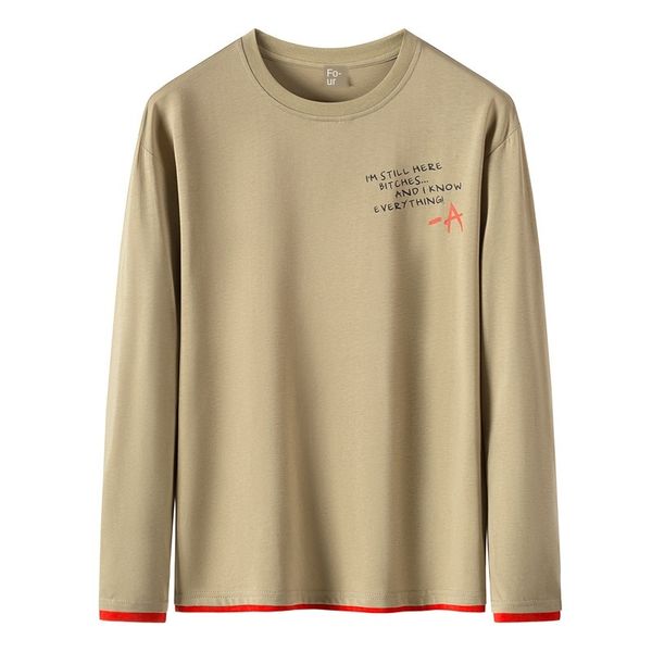 mens designer season long sleeve t-shirt cotton fake two tide brand thin sweater t-shirt, White;black
mens designer season long sleeve t-shirt cotton fake two tide brand thin sweater t-shirt, White;black