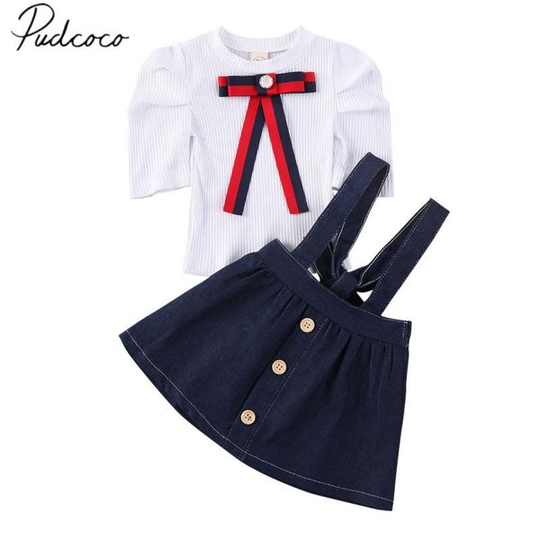2020 лета младенца одежда для новорожденных малышей baby girl bowkont рябить слоеного рукав футболки top общая denim dress school outfit set, White
2020 лета младенца одежда для новорожденных малышей baby girl bowkont рябить слоеного рукав футболки top общая denim dress school outfit set, White
