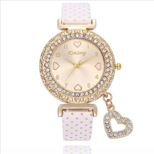 women watches leather quartz watch diamond love heart pendant gold watches rhinestone bracelet watch relojes para mujer, Slivery;brown
women watches leather quartz watch diamond love heart pendant gold watches rhinestone bracelet watch relojes para mujer, Slivery;brown