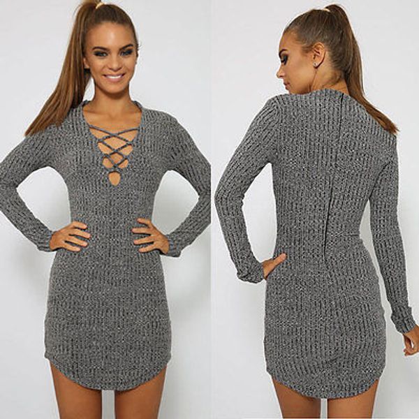 womens winter long sleeve jumper knitted sweater bodycon tunic mini dress, Black;gray
womens winter long sleeve jumper knitted sweater bodycon tunic mini dress, Black;gray