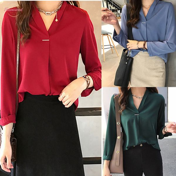 new fashion autumn blouses women casual v neck shirts long sleeves chiffon ladies work office shirt 2020, White
new fashion autumn blouses women casual v neck shirts long sleeves chiffon ladies work office shirt 2020, White