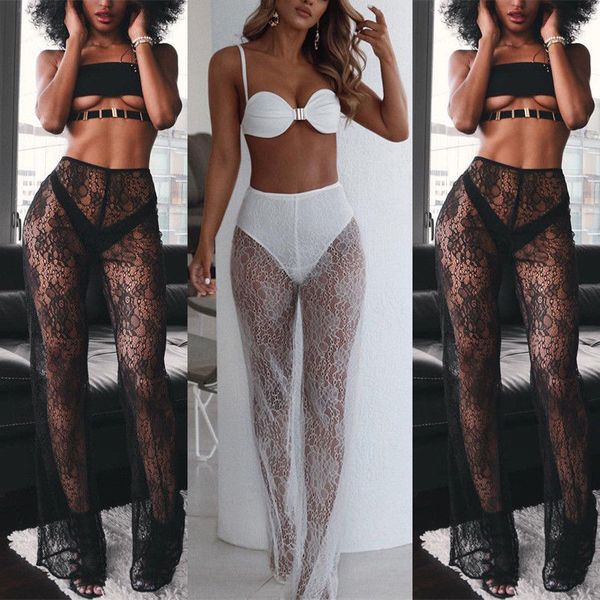 women beach mesh sheer bikini swimwear bathing suit lace pants trousers summer costume two color three size, Black;white
women beach mesh sheer bikini swimwear bathing suit lace pants trousers summer costume two color three size, Black;white