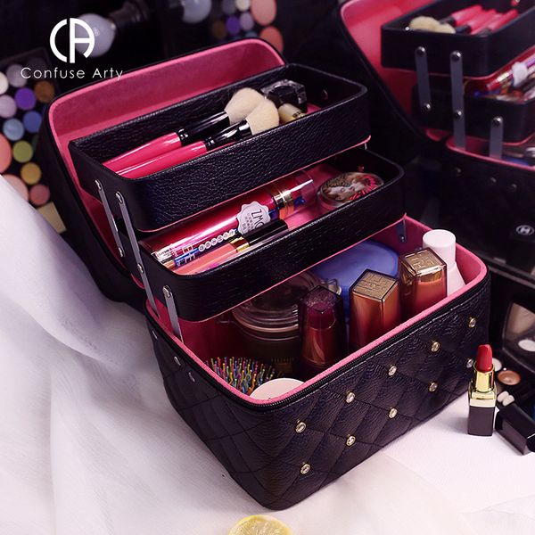 new large capacity women professional makeup case diamond stud cosmetic box travel storage case bag vanity beauty
new large capacity women professional makeup case diamond stud cosmetic box travel storage case bag vanity beauty