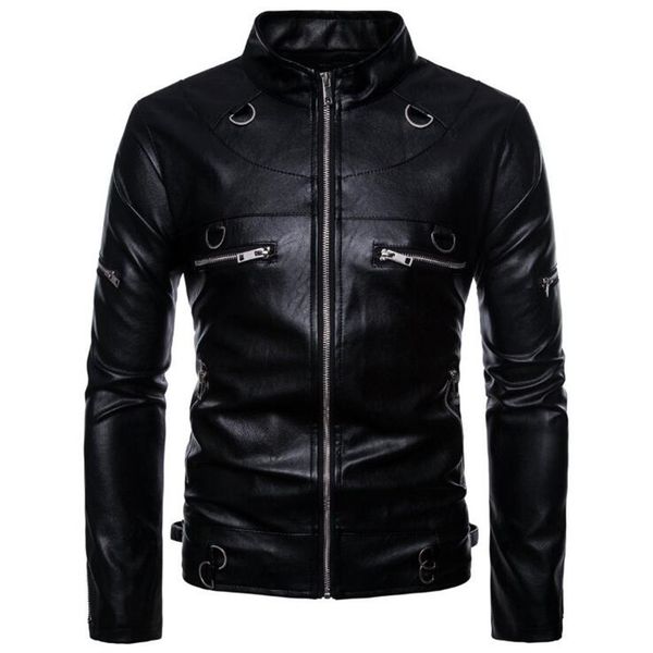 xiu luo european size winter men's leather jacket coat classic leather motorcycle jacket leisure clothing 2019 spring, Black
xiu luo european size winter men's leather jacket coat classic leather motorcycle jacket leisure clothing 2019 spring, Black