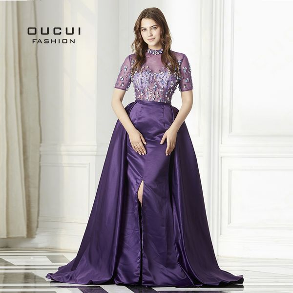 2019 purple short sleeves prom dresses real p high neck puffy wear evening gowns vestidos long elegant dress ol103069, White;black
2019 purple short sleeves prom dresses real p high neck puffy wear evening gowns vestidos long elegant dress ol103069, White;black