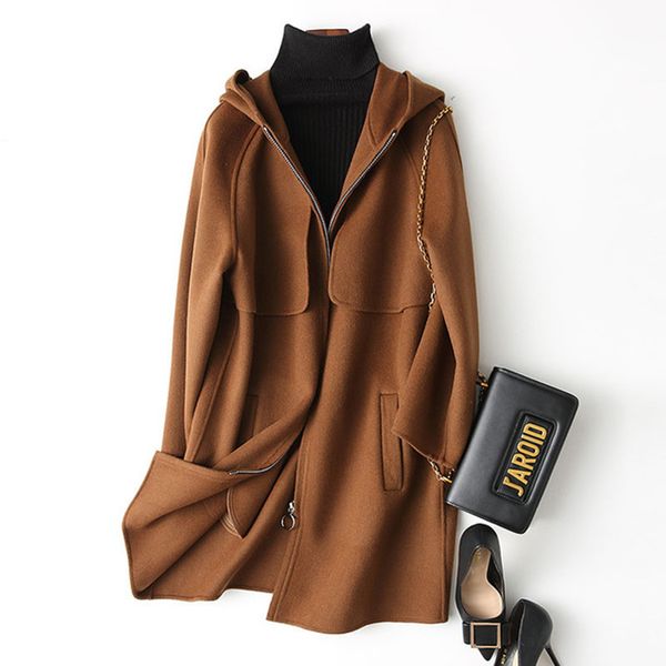 winter autumn new wool coat women superior quality double sided wool coat female winter jacket hooded outerwear manteau femme, Black
winter autumn new wool coat women superior quality double sided wool coat female winter jacket hooded outerwear manteau femme, Black