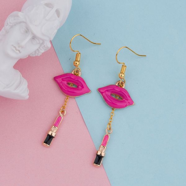 doreenbeads makeup earrings gold color fuchsia lipstick lip enamel fashion jewelry for women 58mm(2 2/8") x 19mm( 6/8"), 1 pair, Silver
doreenbeads makeup earrings gold color fuchsia lipstick lip enamel fashion jewelry for women 58mm(2 2/8") x 19mm( 6/8"), 1 pair, Silver