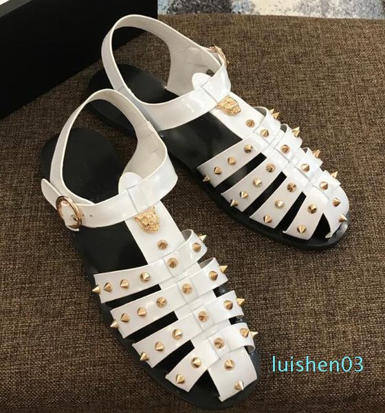 orignal box new hiphop tiger mens rivet flat heels casual sandals genuine leather party beach cool slipper shoes 38-45 ll3, Black
orignal box new hiphop tiger mens rivet flat heels casual sandals genuine leather party beach cool slipper shoes 38-45 ll3, Black