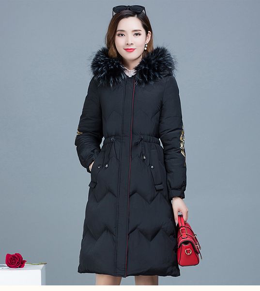 women's middle and long cotton-padded jacket 2018 winter new korean version slim and large size cotton-padded hooded down jacket, Black
women's middle and long cotton-padded jacket 2018 winter new korean version slim and large size cotton-padded hooded down jacket, Black