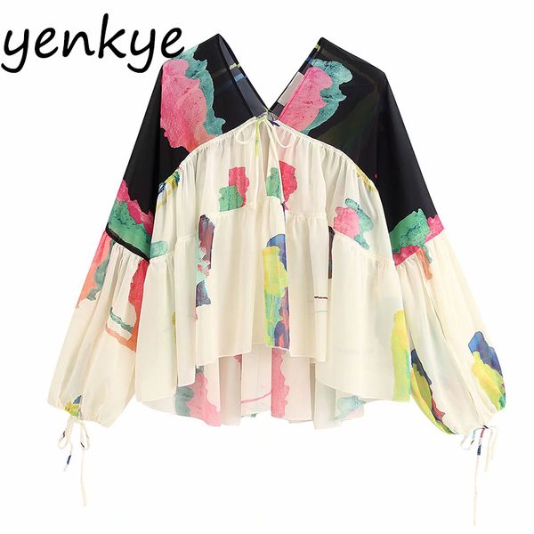 streetwear women multicolor print plus size lady v neck long sleeve semi-sheer summer chiffon blouse blusas top, White
streetwear women multicolor print plus size lady v neck long sleeve semi-sheer summer chiffon blouse blusas top, White