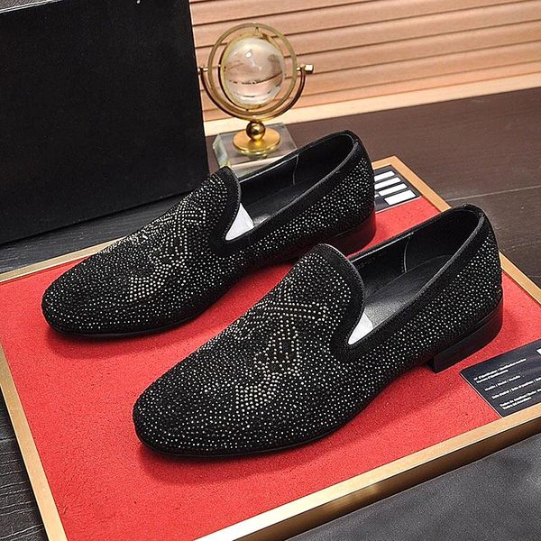 new menswear designer loafers flat leather shoes rhinestones fashion mens loafers dress shoes slippery casual diamond pointed s, Black
new menswear designer loafers flat leather shoes rhinestones fashion mens loafers dress shoes slippery casual diamond pointed s, Black