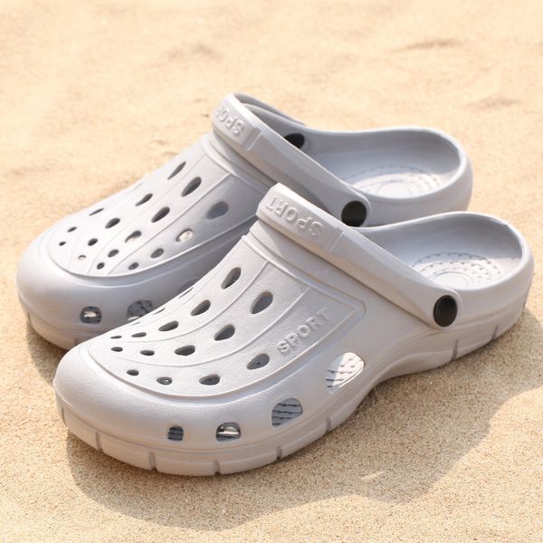 le mu summer closed-toe slipper men's korean-style anti-slip bathroom sandals fashion lovers breathable big head porous shoes, Black
le mu summer closed-toe slipper men's korean-style anti-slip bathroom sandals fashion lovers breathable big head porous shoes, Black