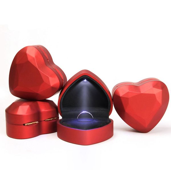 led lamp jewelry box ring/necklace case holder luxury classic elegant style heart ring holder for wife love, Black;white 
led lamp jewelry box ring/necklace case holder luxury classic elegant style heart ring holder for wife love, Black;white