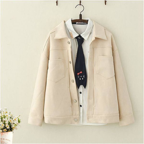 casual spring autumn women jacket japanese mori girl turn-down collar coat preppy style female windbreaker outerwear, Black;brown
casual spring autumn women jacket japanese mori girl turn-down collar coat preppy style female windbreaker outerwear, Black;brown