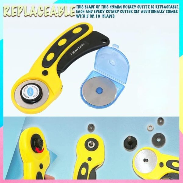 45mm rotary cutter with blades quilters sewing cutting quilting fabric sewing fabric leather safety button lock blade precise 67
45mm rotary cutter with blades quilters sewing cutting quilting fabric sewing fabric leather safety button lock blade precise 67