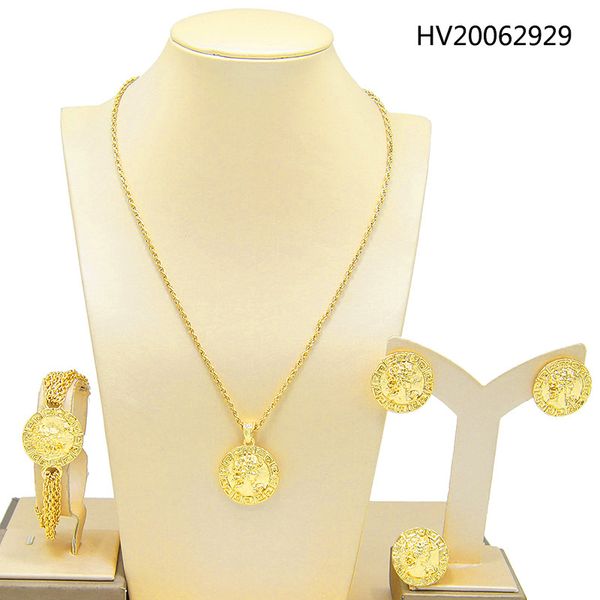 yulaili fashion dubai gold jewelry sets punk style brazil's gold pendant necklace bracelet stud earrings ring for women party accessori, Black
yulaili fashion dubai gold jewelry sets punk style brazil's gold pendant necklace bracelet stud earrings ring for women party accessori, Black