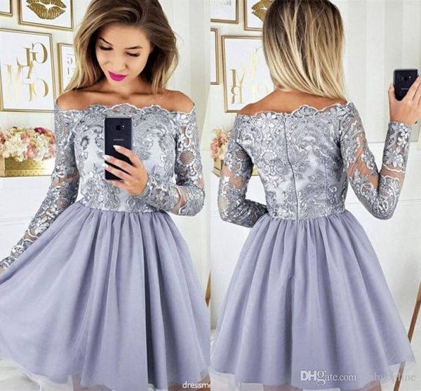 elegant new fashion long sleeves lace homecoming dresses a line off shoulders appliques mini short cocktail party gowns sweet 16 dresses, Blue;pink
elegant new fashion long sleeves lace homecoming dresses a line off shoulders appliques mini short cocktail party gowns sweet 16 dresses, Blue;pink