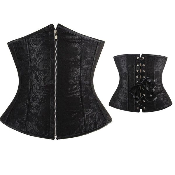 black ladies waist shaping underbust corset shapewear intimates body slim jacquard comfortable zipper corset size s-2xl, Black;white
black ladies waist shaping underbust corset shapewear intimates body slim jacquard comfortable zipper corset size s-2xl, Black;white