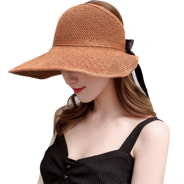 ht2336 women summer hat korea style adjustable summer sun visor black ribbon bow wide brim hat straw beach sun for women, Blue;gray
ht2336 women summer hat korea style adjustable summer sun visor black ribbon bow wide brim hat straw beach sun for women, Blue;gray