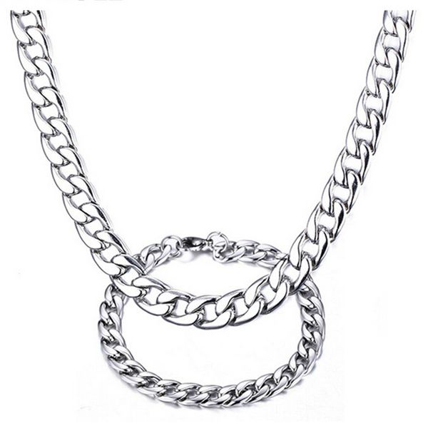 shy unique white gold plated necklace titanium steel men set (necklace+bracelet) men's gift fine jewelry jewelry sets k4128, Silver
shy unique white gold plated necklace titanium steel men set (necklace+bracelet) men's gift fine jewelry jewelry sets k4128, Silver