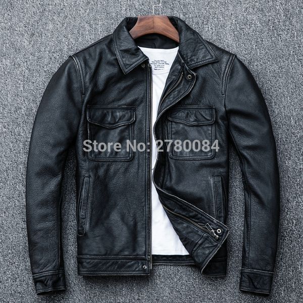 factory genuine leather jacket men's coat spring and autumn motorcycle male cowhide real leather outwear man suit, Black
factory genuine leather jacket men's coat spring and autumn motorcycle male cowhide real leather outwear man suit, Black