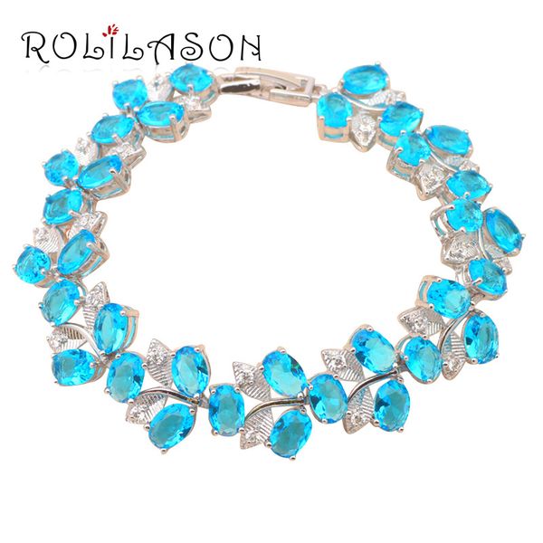 rolilason romantic blue zircon silver bracelets wedding items health fashion jewelry tb478, Black
rolilason romantic blue zircon silver bracelets wedding items health fashion jewelry tb478, Black