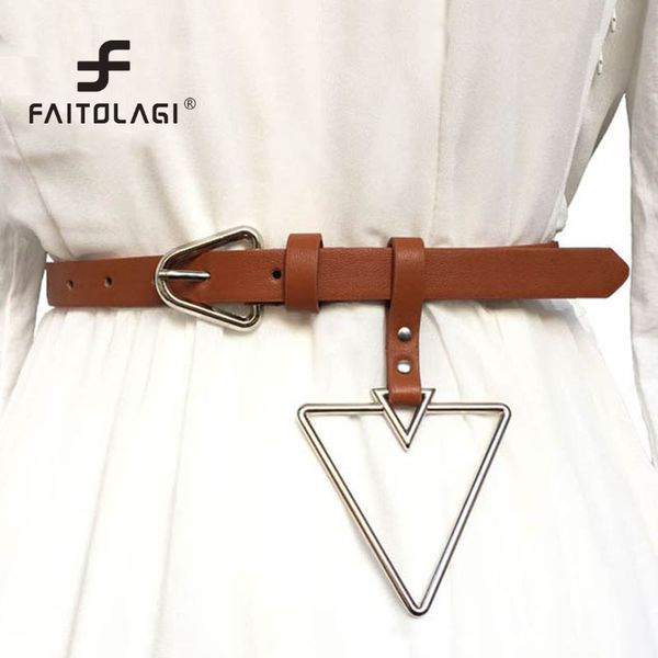 fashion triangle metal pendant women thin belts pu leather adjustable girls females belts for jeans dress sweater, Black;brown
fashion triangle metal pendant women thin belts pu leather adjustable girls females belts for jeans dress sweater, Black;brown