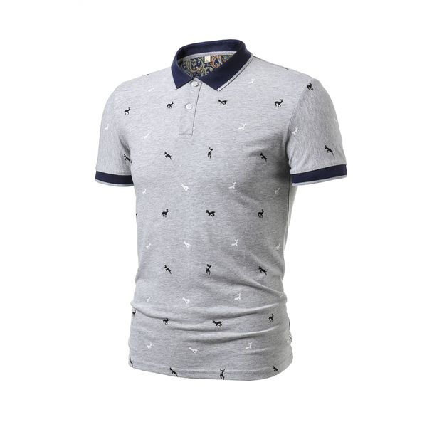 mens polos slim fit cotton deer printing crew neck summer short sleeve new fashion casual breathable polos, White;black
mens polos slim fit cotton deer printing crew neck summer short sleeve new fashion casual breathable polos, White;black
