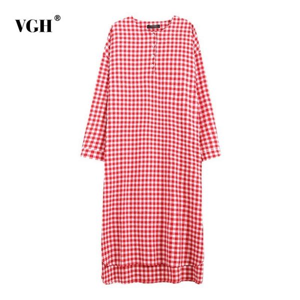 vgh plaid hit color dress o neck long sleeve button loose oversize slim women's dresses 2019 fashion korean new tide clothing, Black;gray
vgh plaid hit color dress o neck long sleeve button loose oversize slim women's dresses 2019 fashion korean new tide clothing, Black;gray