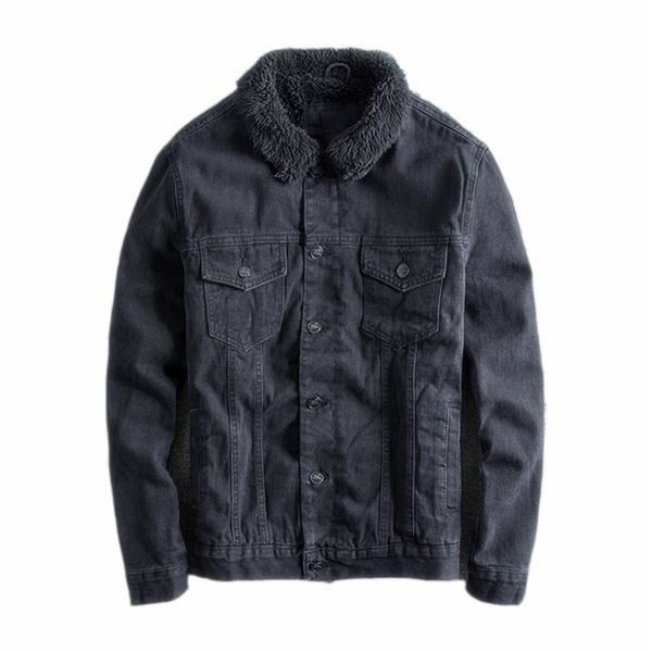 Японский Harajuku Vintage Sherpa Black Denim куртка для мужчин Мужской моды Шерпа Подкладка Black Jea
Японский Harajuku Vintage Sherpa Black Denim куртка для мужчин Мужской моды Шерпа Подкладка Black Jea