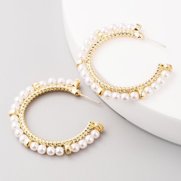 girl earrings exaggeration c shape silver pins alloy imitation pearl manual hoop earrings for women fashion jewelry accessories, Golden;silver
girl earrings exaggeration c shape silver pins alloy imitation pearl manual hoop earrings for women fashion jewelry accessories, Golden;silver