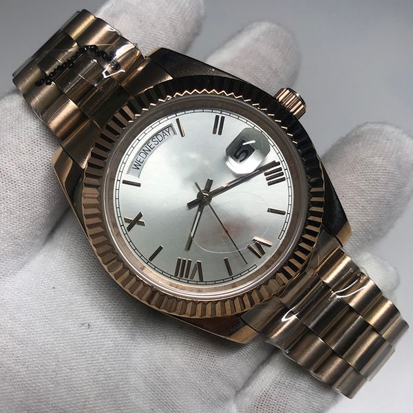 2019 rose gold watches day date mechanical glide smooth 40mm mens royal oaks watch stainless steel bezel strap wristwatches, Slivery;brown
2019 rose gold watches day date mechanical glide smooth 40mm mens royal oaks watch stainless steel bezel strap wristwatches, Slivery;brown
