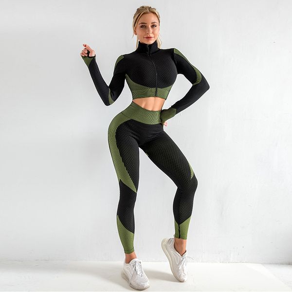 yoga outfits women seamless set sport fitness suit female gym clothes workout long sleeve shirt high waist leggings two pcs exercise, White;red
yoga outfits women seamless set sport fitness suit female gym clothes workout long sleeve shirt high waist leggings two pcs exercise, White;red