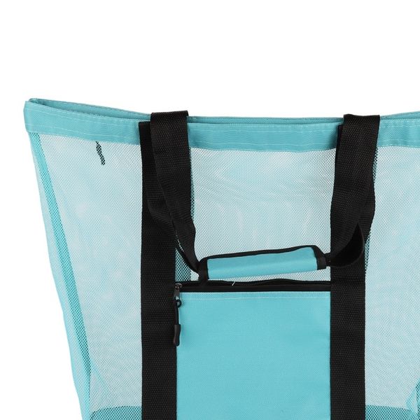 double layers zipper net beach tote bag with insulated cooler compartment for picnic beach pool gym travel outdoor lunch bags
double layers zipper net beach tote bag with insulated cooler compartment for picnic beach pool gym travel outdoor lunch bags