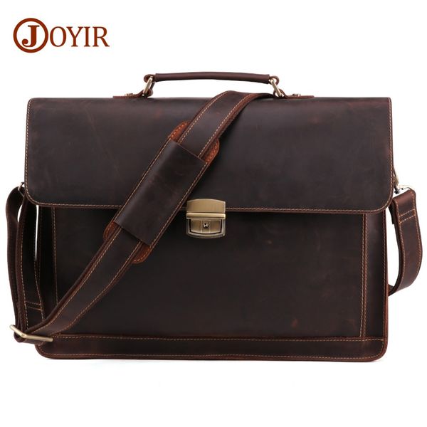 joyir crazy horse genuine leather men's briefcase vintage messenger shoulder bag men's business laphandbag for male 6393
joyir crazy horse genuine leather men's briefcase vintage messenger shoulder bag men's business laphandbag for male 6393