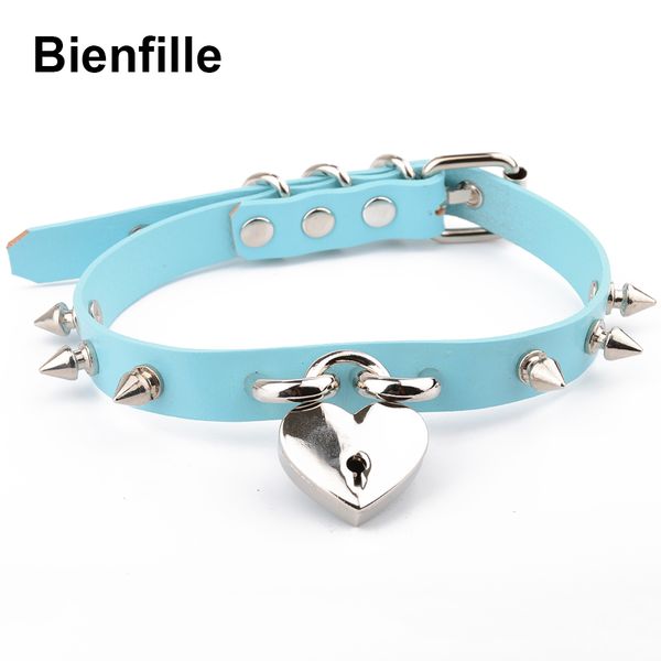 hand crafted personalised genuine leather choker harajuku spikes collar kawaii silver spiked necklace with padlock heart collars
hand crafted personalised genuine leather choker harajuku spikes collar kawaii silver spiked necklace with padlock heart collars
